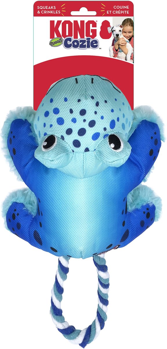 KONG Cozie Tuggz Frog Dog Toy