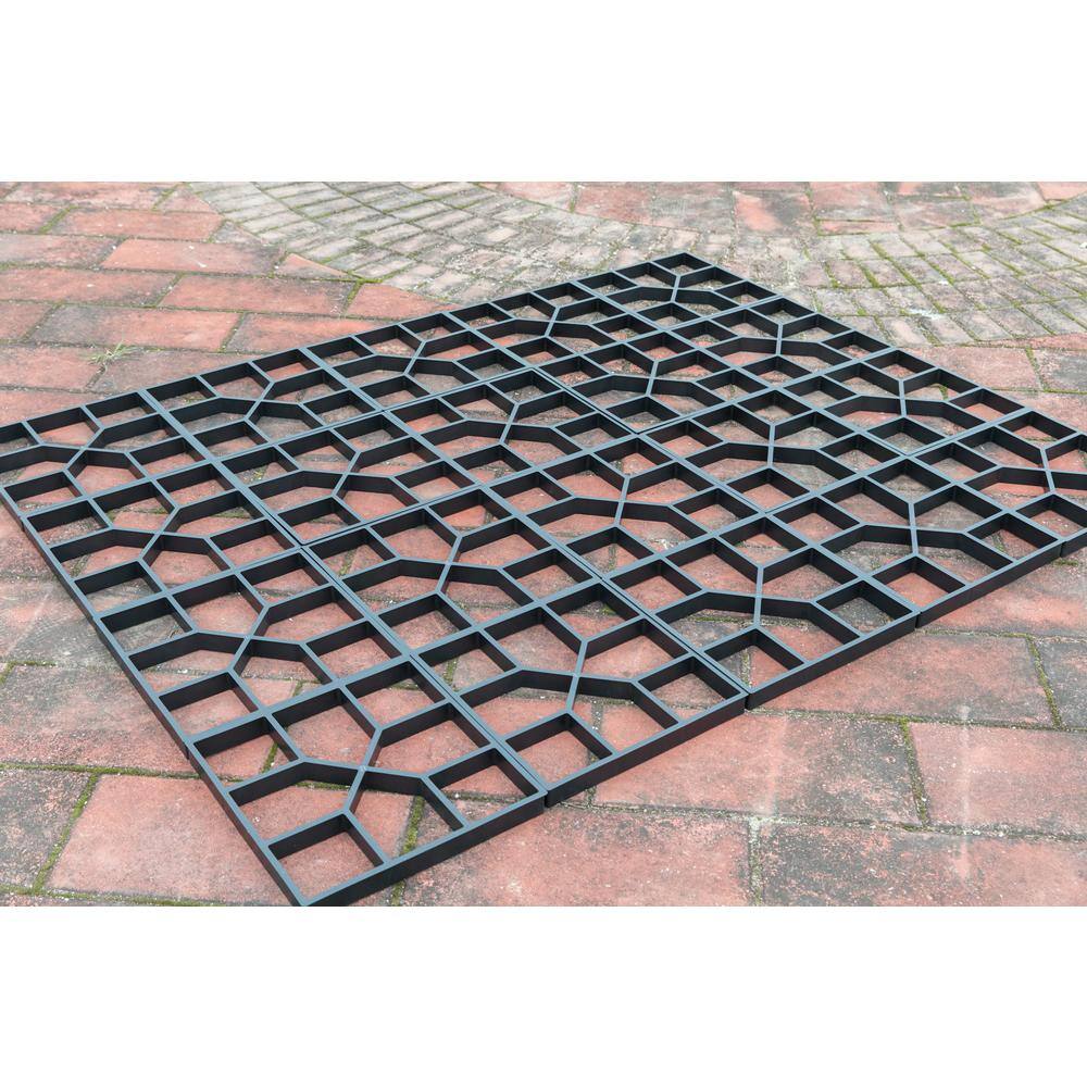 Gardenised Decorative Pavement Mold Cement Form Stamp Walkway Maker Patio Stepping Stone Pavers Reusable Pathway Mould (2-Pack) QI003971.2