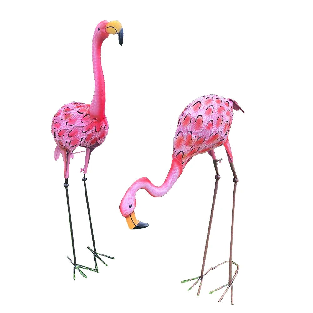 Home Garden Metal Decor Flamingo Bird Yard Decoration Garden Ornaments BM802   BM803