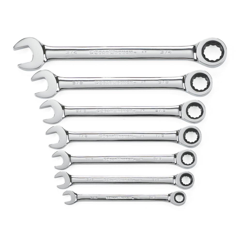 GEARWRENCH Ratcheting Wrench Set 7 pc. SAE Combination 9317 from GEARWRENCH