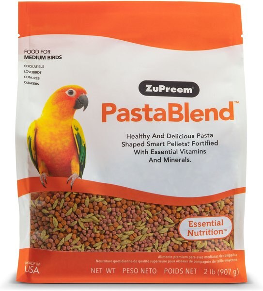 ZuPreem PastaBlend Daily Medium Bird Food， 2-lb bag