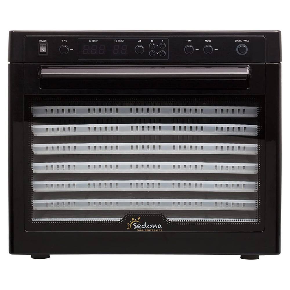 Tribest Sedona Rawfood 9-Tray Black Food Dehydrator with Temperature Control SD-P9000-B