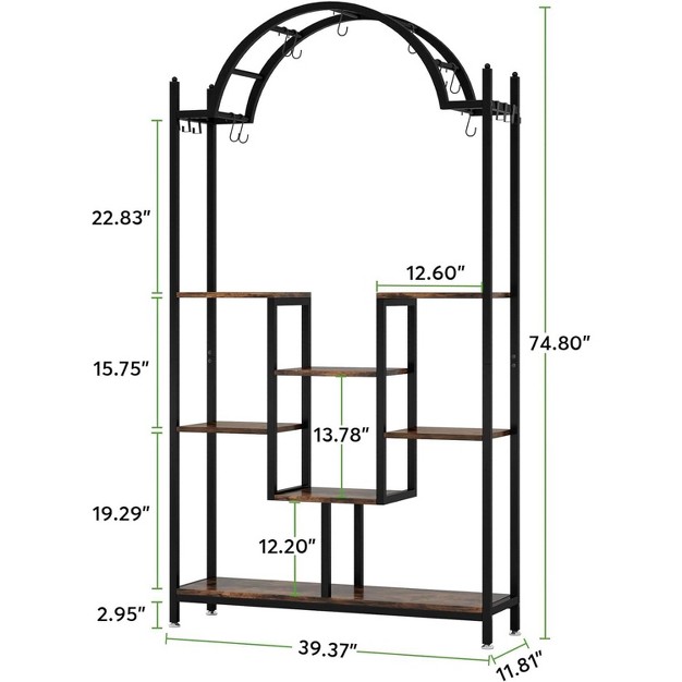 Tribesigns 74 8 x27 x27 Arched Indoor Plant Stand