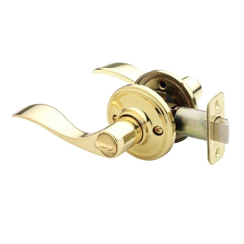 Copper Creek Waverlie Polished Brass Privacy BedBath Door Handle WL2230PB