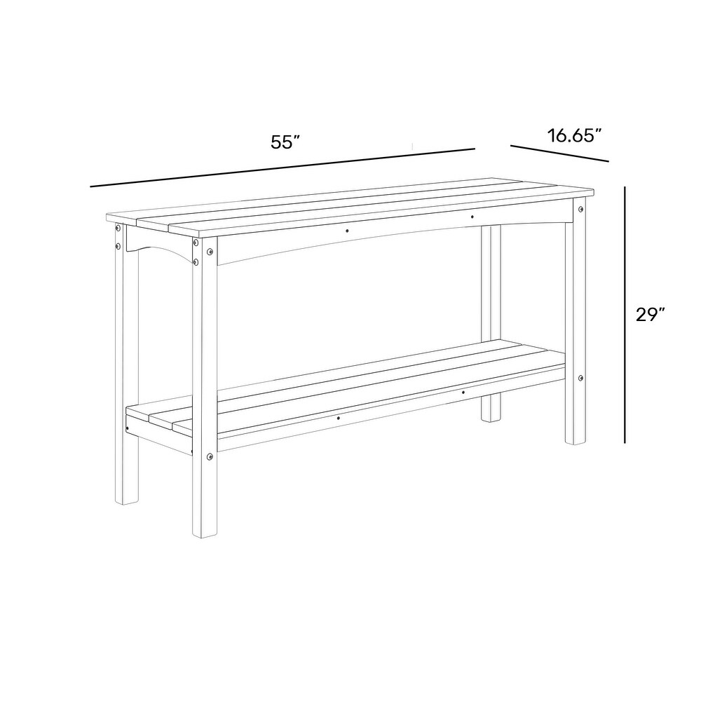 POLYTRENDS Laguna  Weather Poly Outdoor Console Table �C Two Shelf