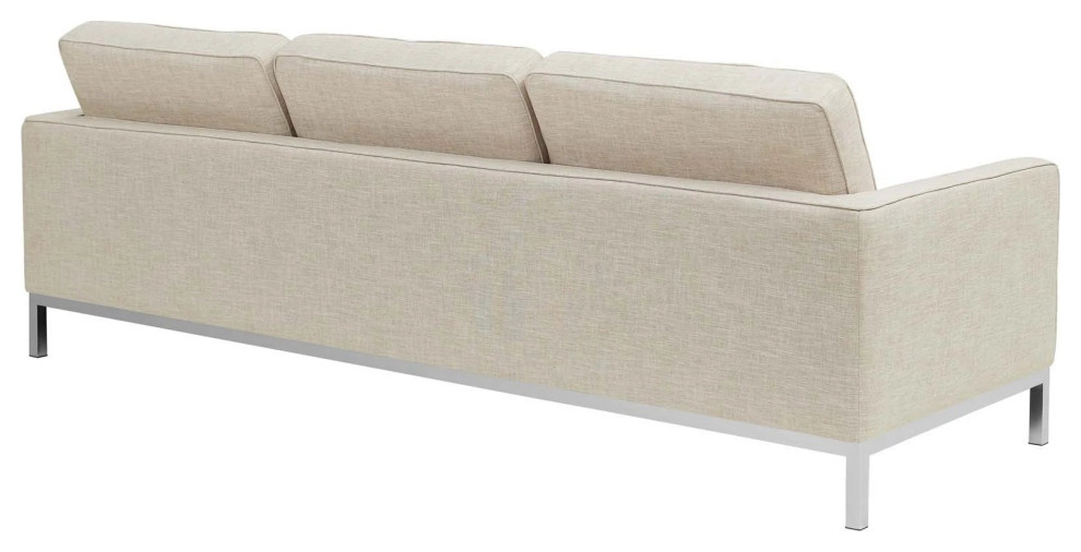 Fiona Beige 2 Piece Upholstered Fabric Sofa And Loveseat Set   Contemporary   Living Room Furniture Sets   by Peachtree Fine Furniture  Houzz