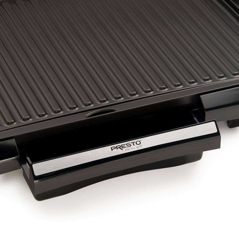 Presto 160 sq. in. Black Alumnium Cool Touch Indoor Grill 09020