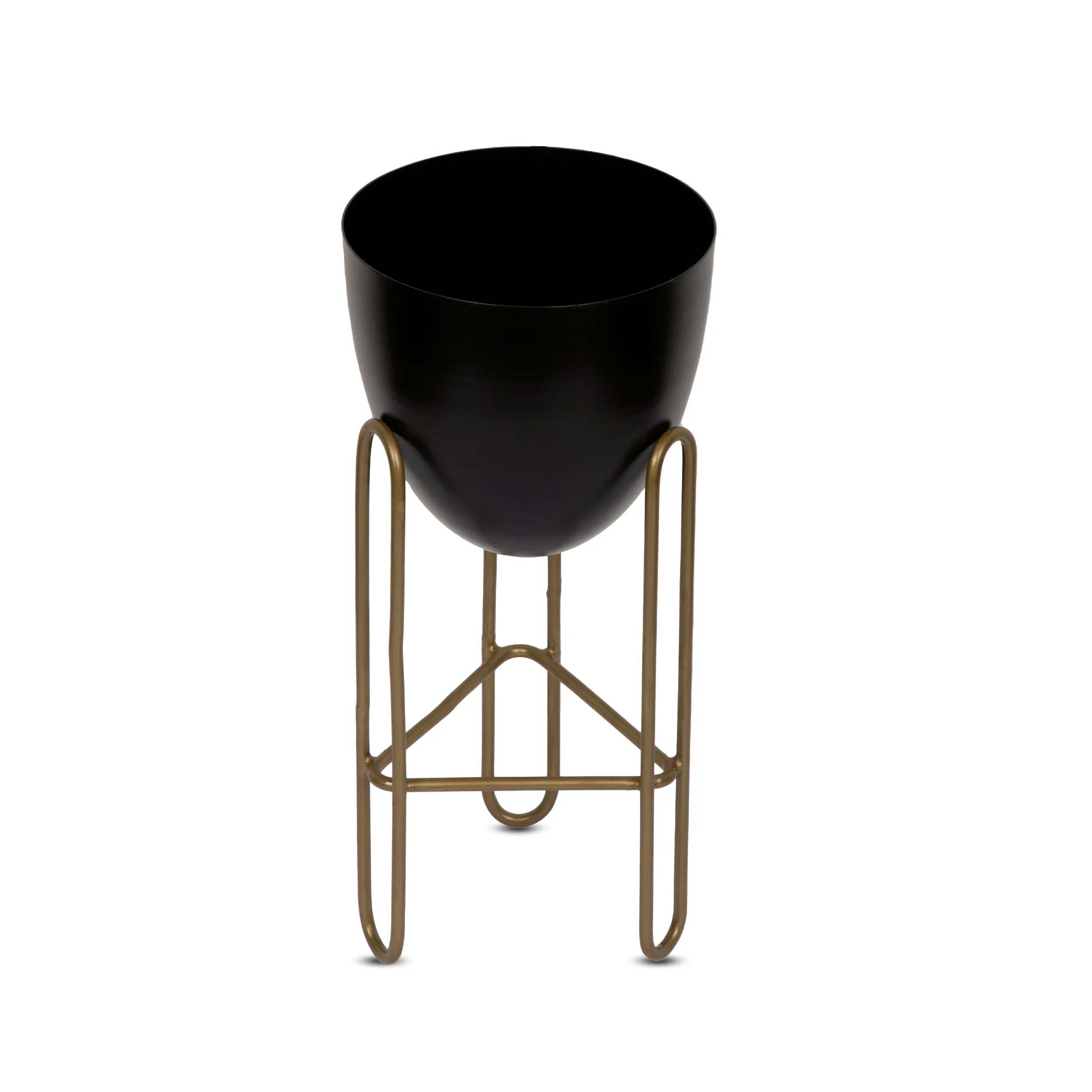 Custom Desgin Metal Planter (Black   Gold) Stainless Steel Manufactured By Medieval Edge From India