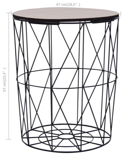 vidaXL Coffee Table Round End Table for Living Room Living Room Furniture White   Industrial   Side Tables And End Tables   by vidaXL LLC  Houzz