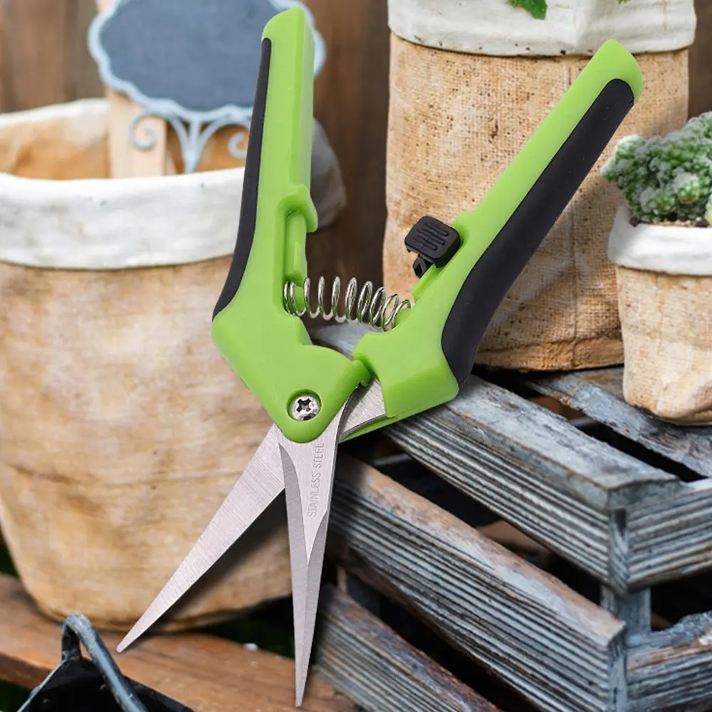 Fruits gardening scissors pruning shears hand pruners garden tree handing pruner straight snip garden pruning shears