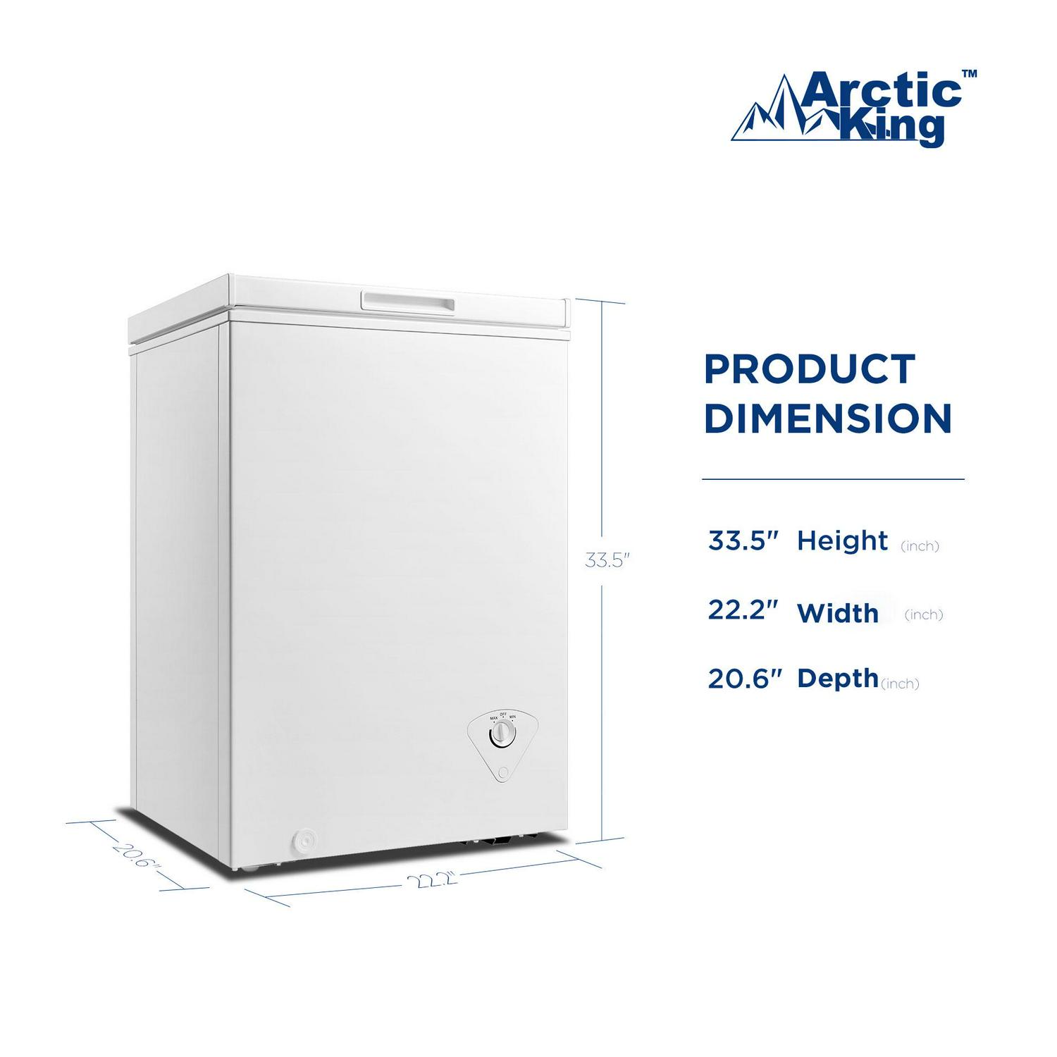 Arctic King 35 Cuft Chest Freezer White  Crowdfused