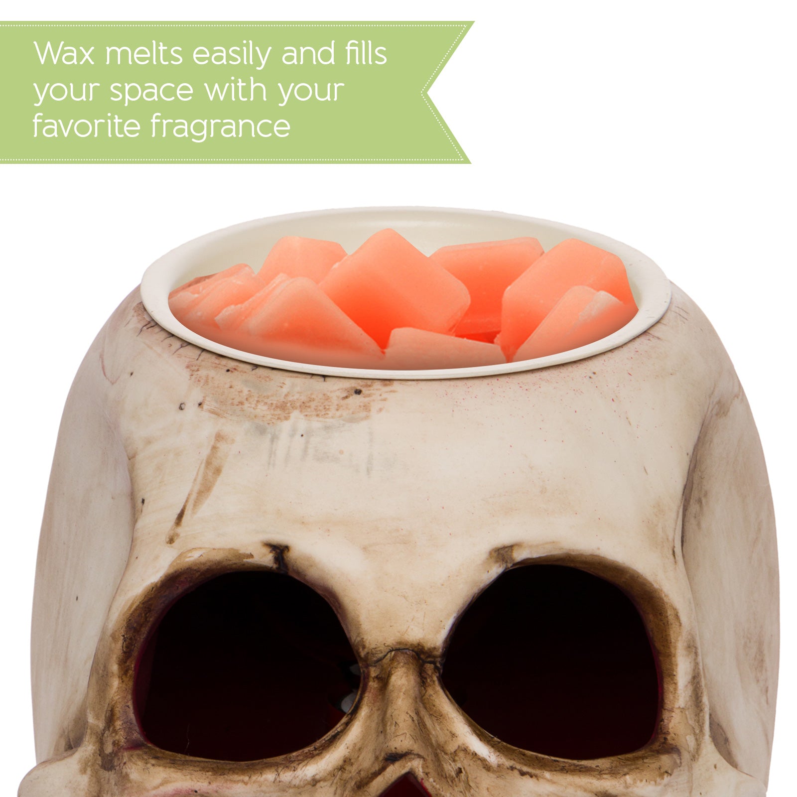 Mindful Skull Design Candle Warmer for Wax Melts， Tarts， Fragrance Oils - Aromatherapy Electric Decorative Wax Burner for Scented Wax Candles - Cute Candle Wax Melter