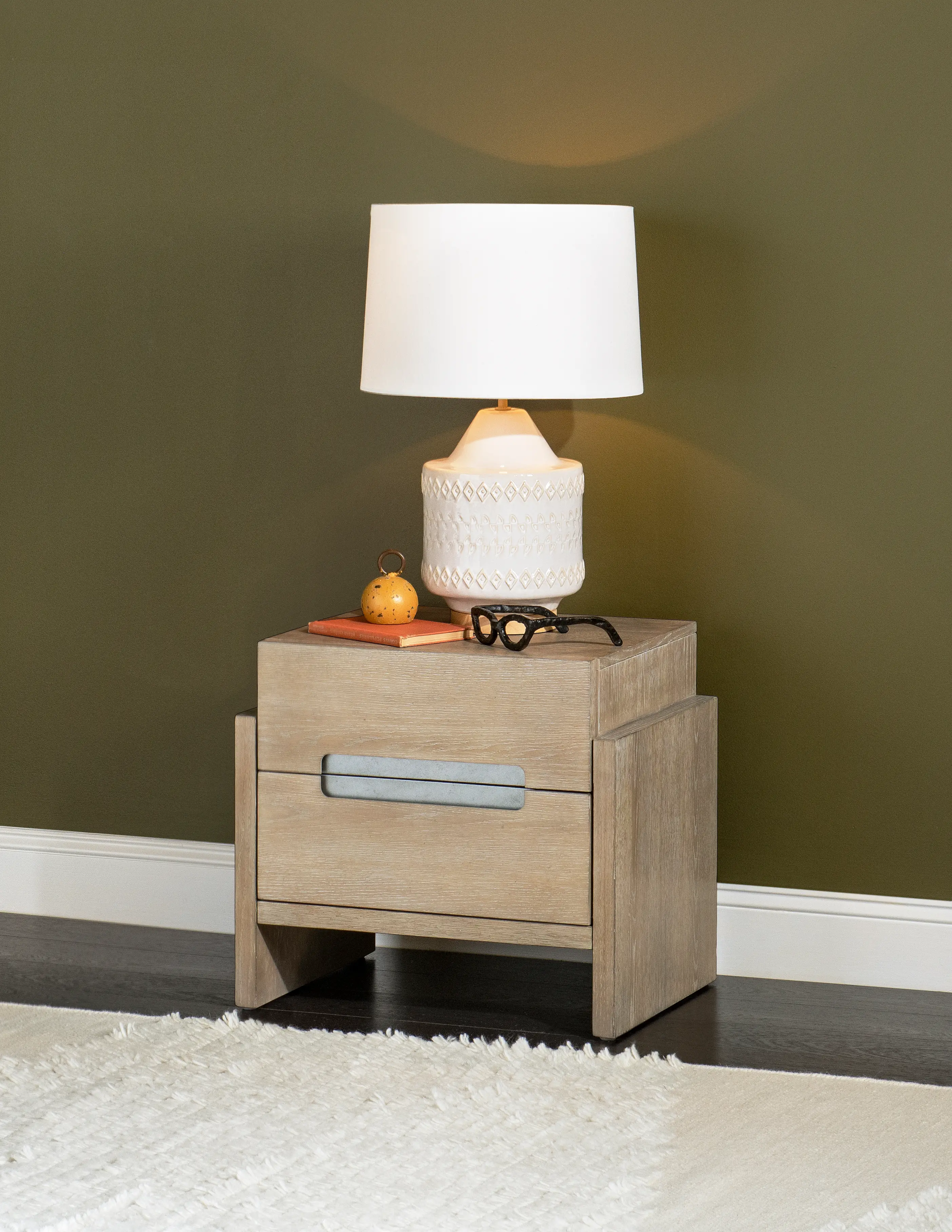 District Weathered Oak Nightstand