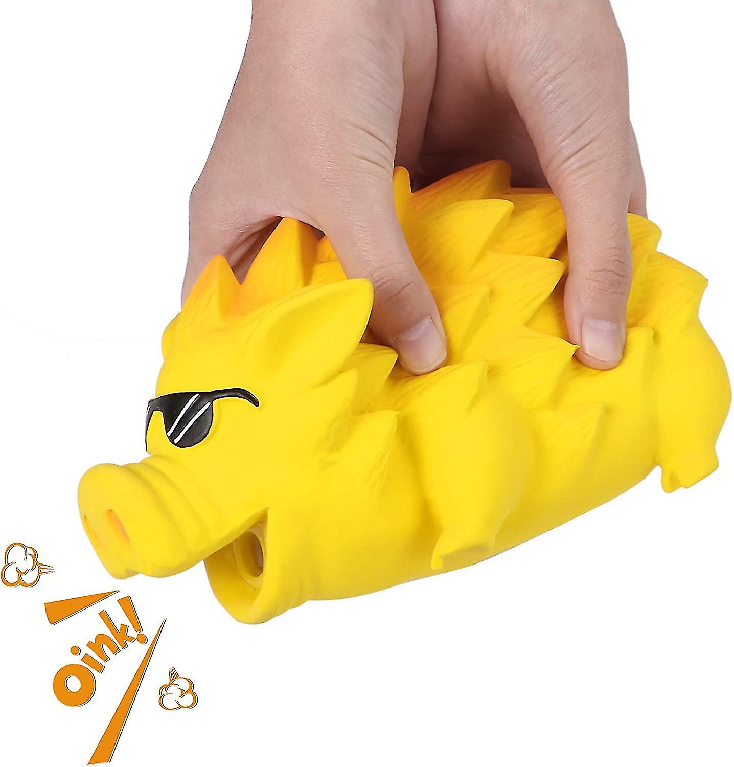 Dog Squeaky Chew Toys For Aggressive Chewers Large Breed Pig Interactive Rubber Funny Cute Soft Food Grade Medium Small Pet Puppy Toy