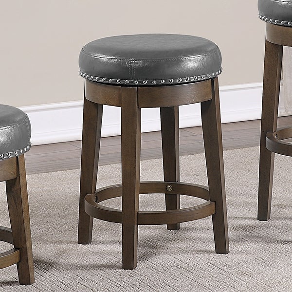 Set of 2 24 -inches PU Swivel Stool