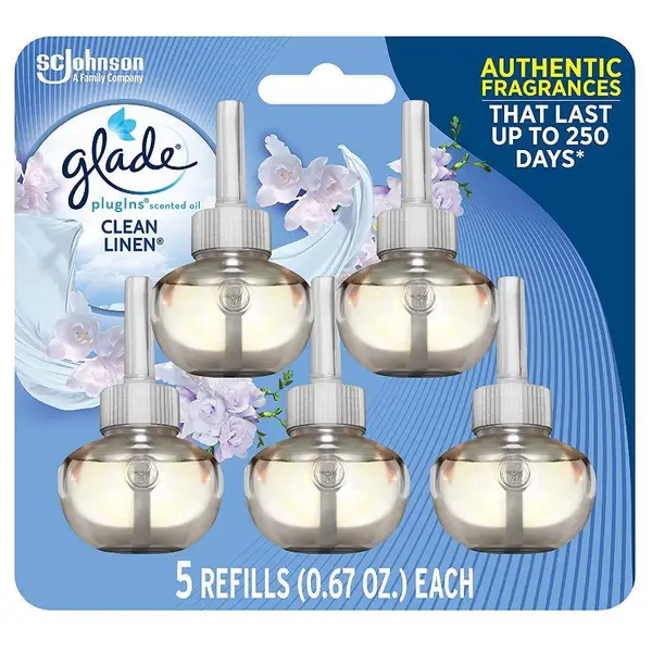 Glade 5-Count Clean Linen Plug-In Scented Oil Refills