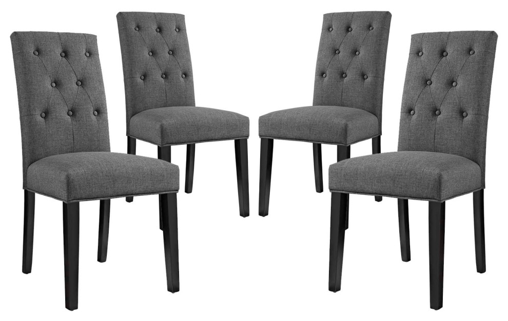 Confer Dining Side Chair Fabric Set of 4 by Modway   Transitional   Dining Chairs   by BisonOffice  Houzz