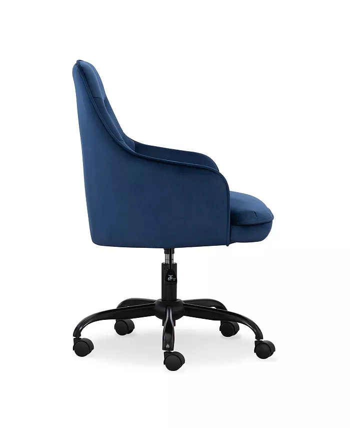 Home Furniture Outfitters Sawyer Navy Blue Velvet Task Chair