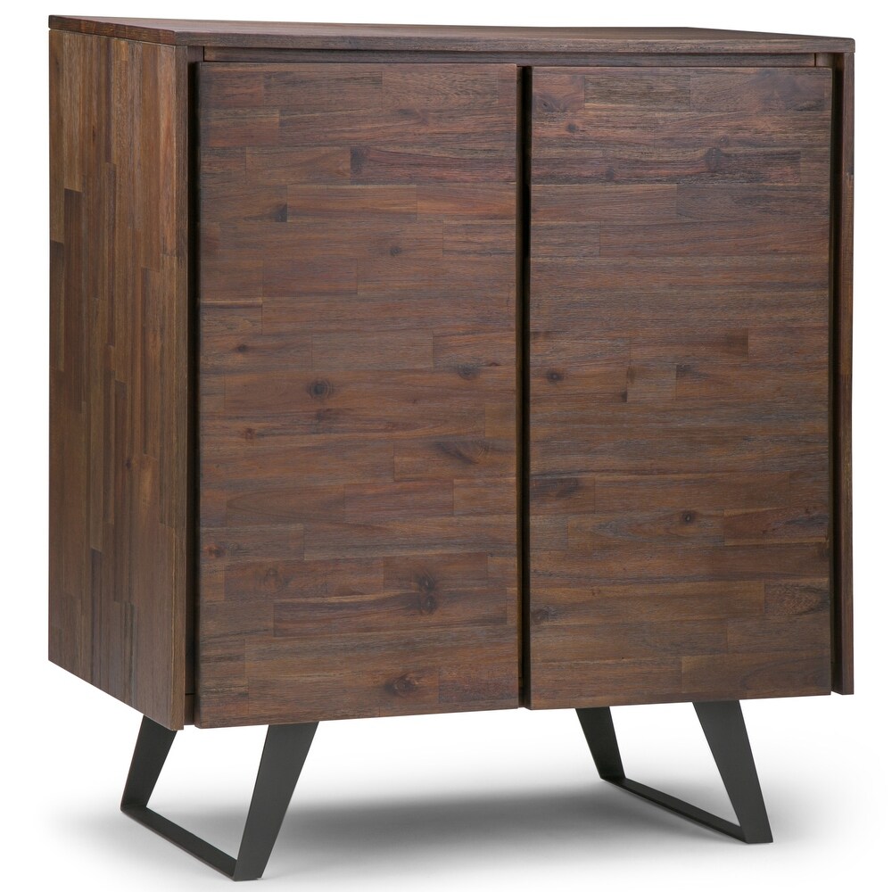 WYNDENHALL Mitchell SOLID WOOD and Metal 39 inch Wide Modern Industrial Medium Storage Cabinet   39\