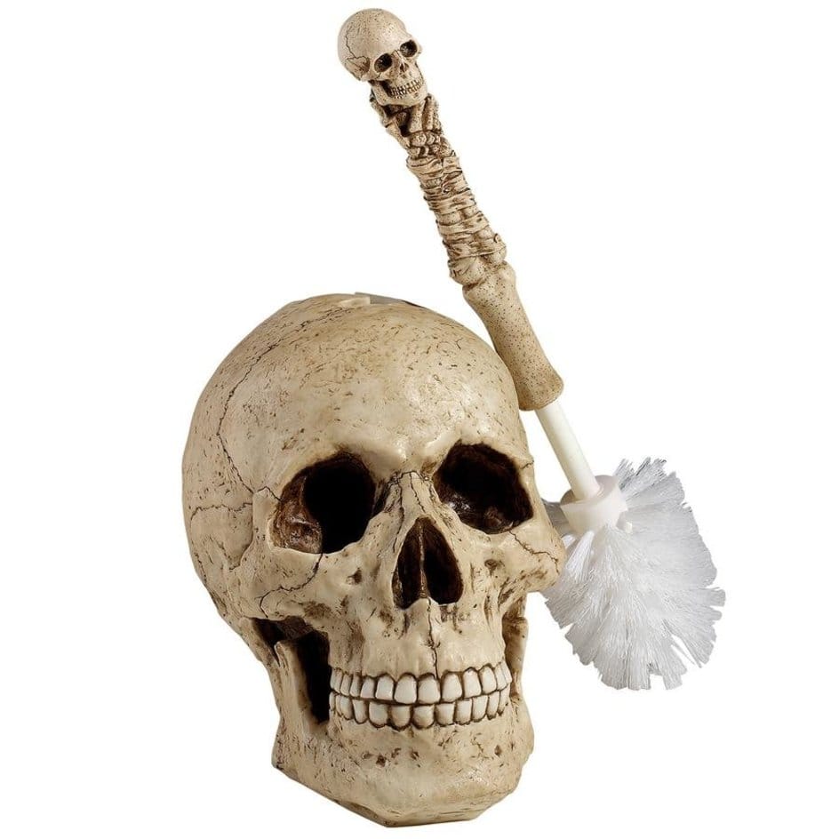 Bathroom Skull Toilet Bowl Brush