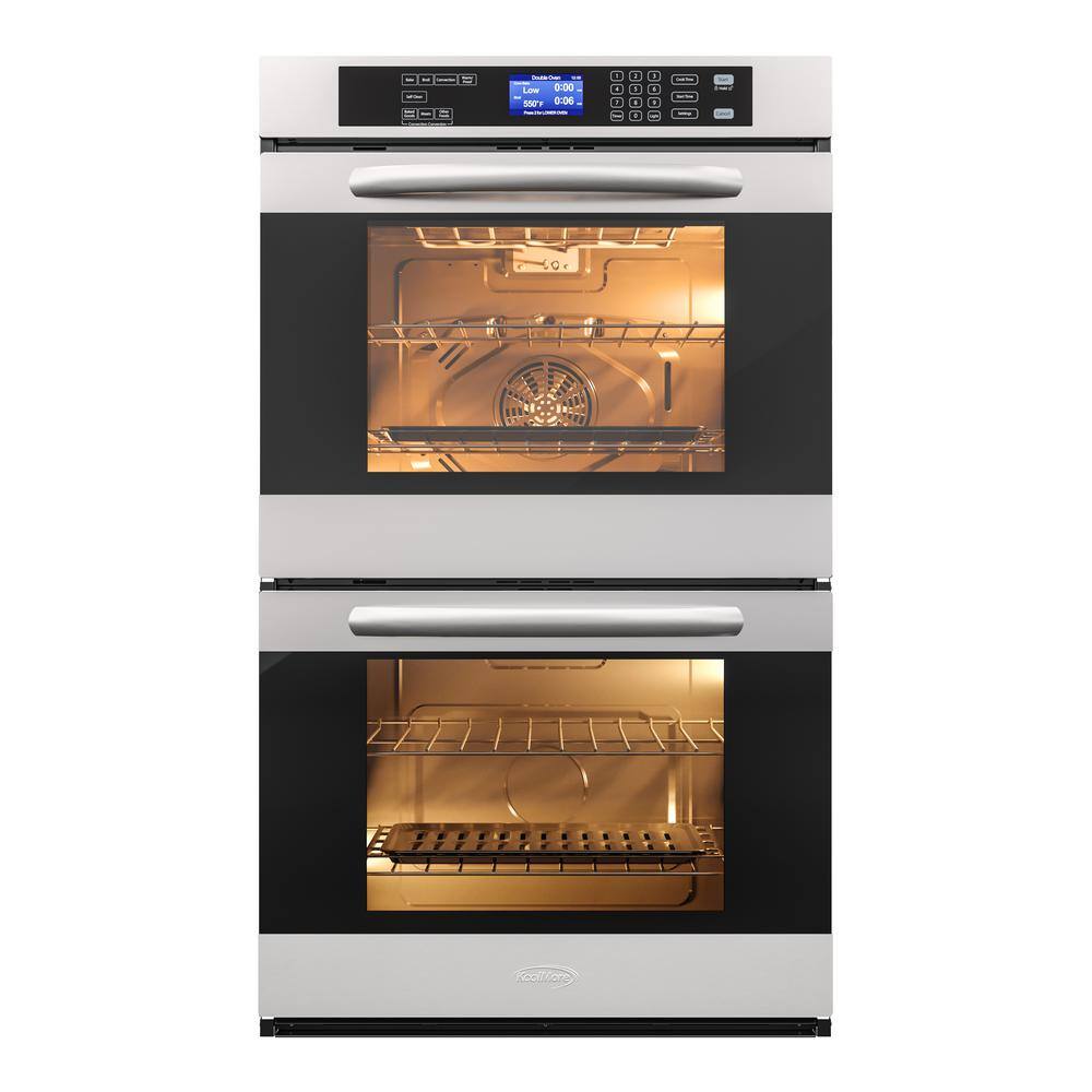 Koolmore 30 in. Stainless-Steel Premium Double Electric Convection Wall Oven 5 cu. ft. WO-2D