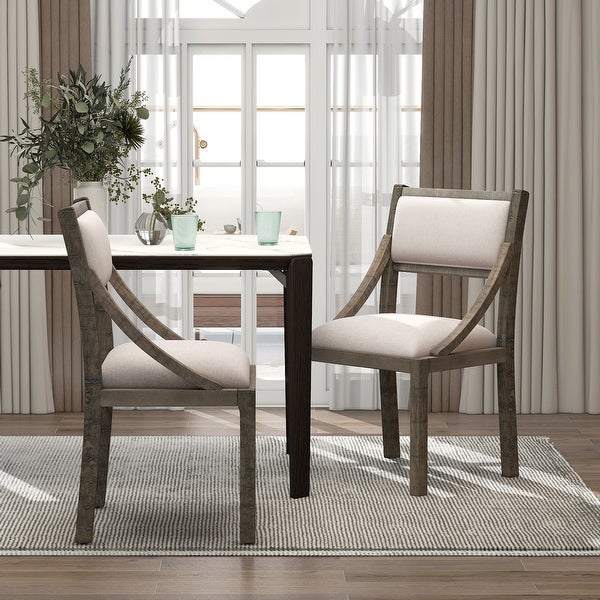 Wood Dining Chairs Set of 2