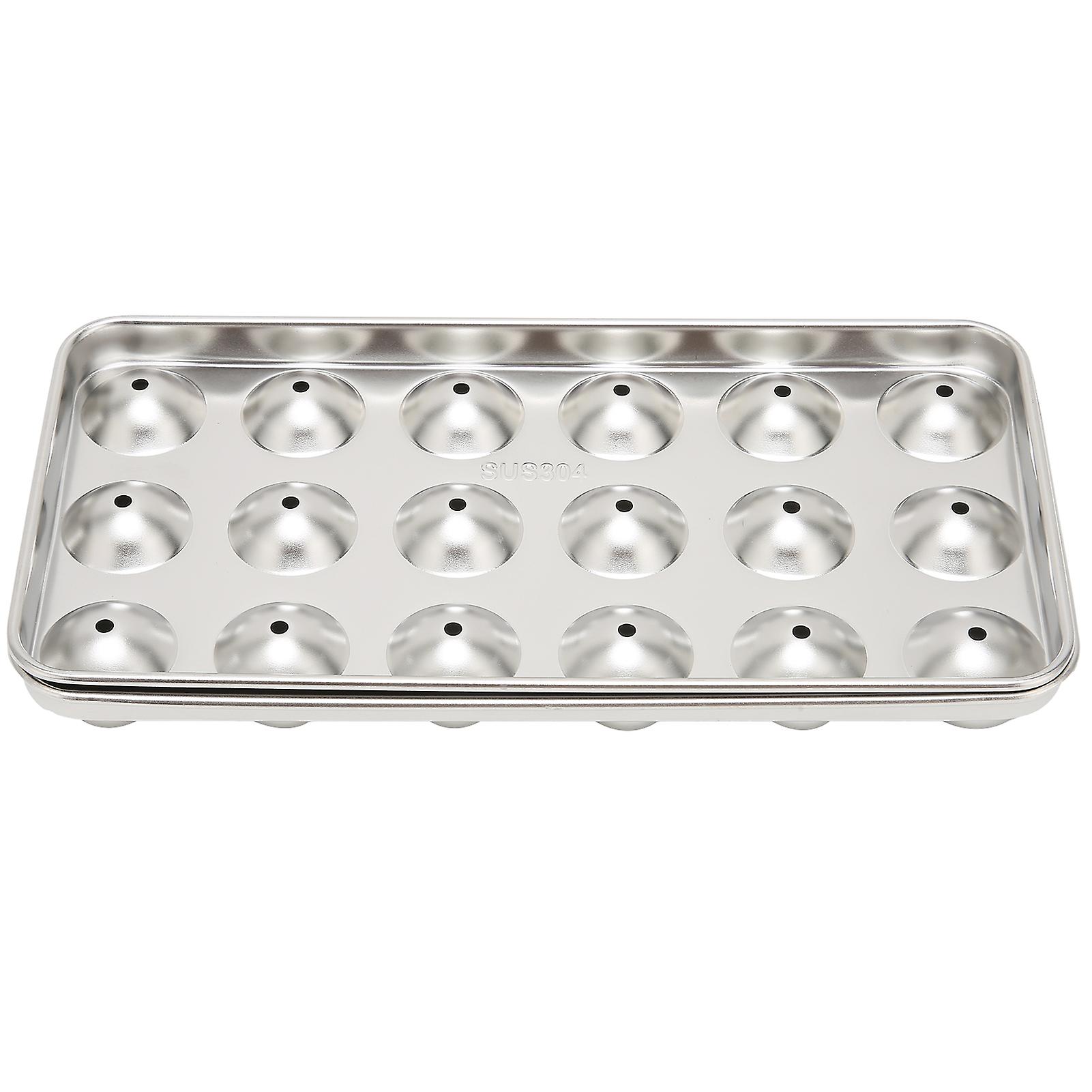 Stainless Steel Ice Mold， 18 Grid Easy To Clean Ice Ball Maker Tray Ice Freezer Container With Lid For Wine Beverage Bar Restaurant