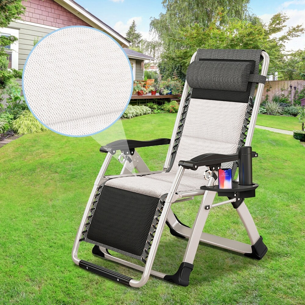 DoCred Zero Gravity Chair  Portable Lawn Recliner  Non removable pad   26 \