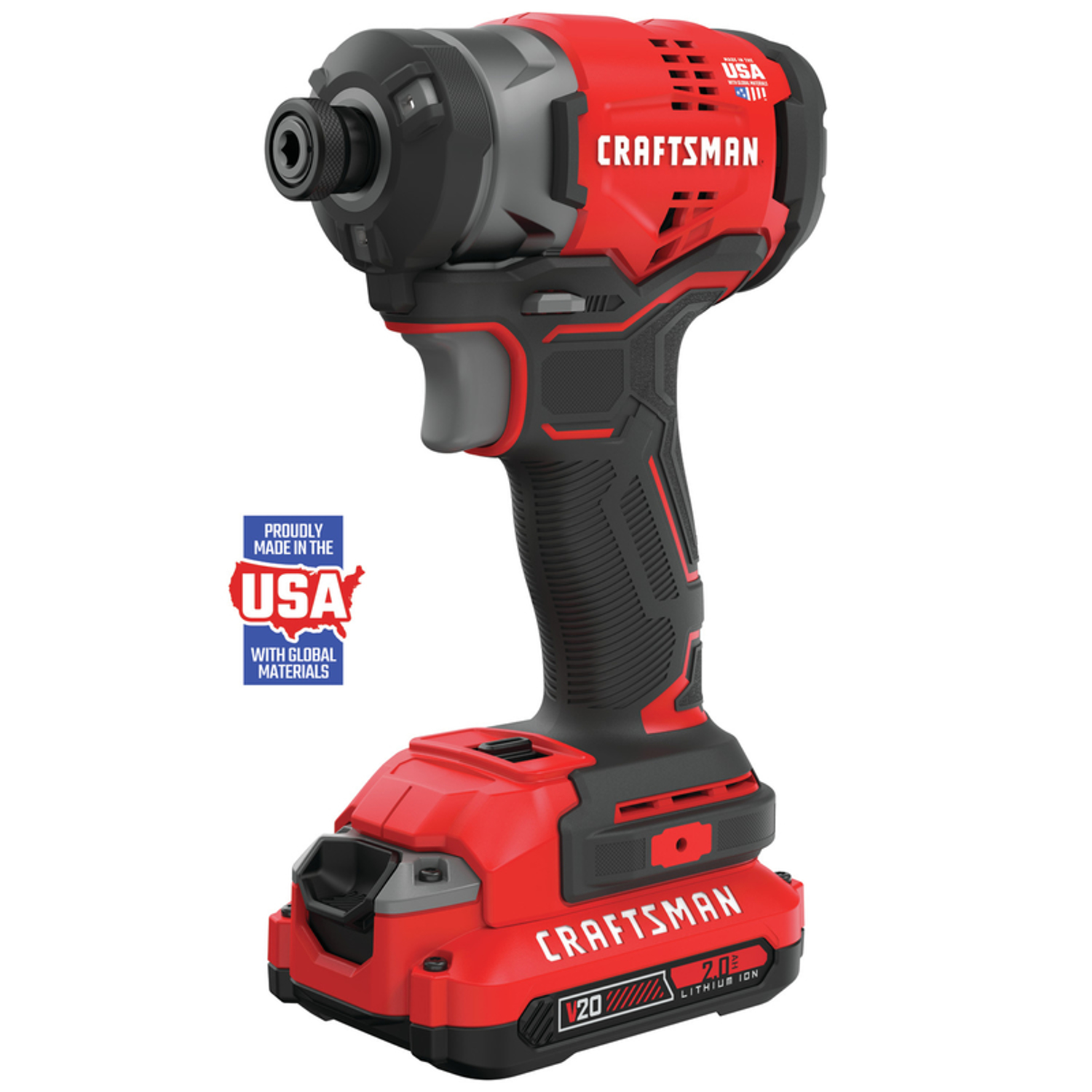 Craftsman V20 1/4 in. Cordless Brushless Impact Driver Kit (Battery \u0026 Charger)