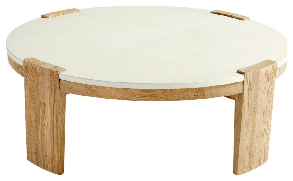 Spezza Table  Oak  Wood  Concrete  14 quotH (10506 MDTED)   Transitional   Coffee Tables   by Lighting Reimagined  Houzz