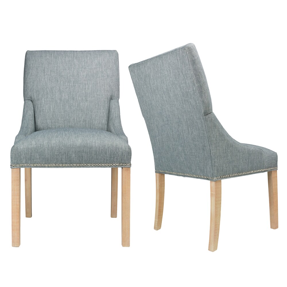 Marie Key Largo Ash Wood Upholstered Dining Chairs (Set of 2)