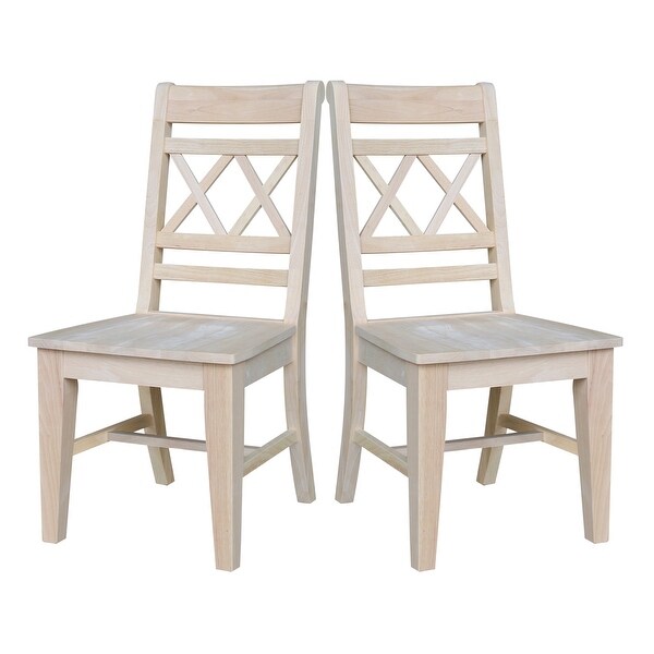 Double X-Back Chair， Set of Two