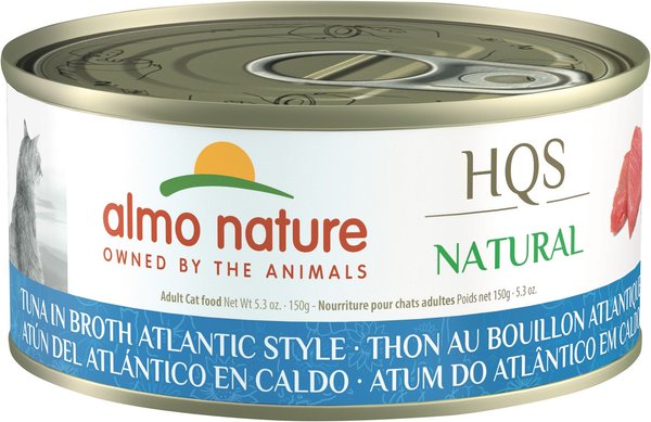 Almo Nature HQS Natural Tuna in Broth Atlantic Style Grain-Free Canned Cat Food