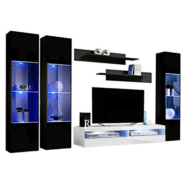 Fly CD3 35TV Wall Mounted Floating Modern Entertainment Center