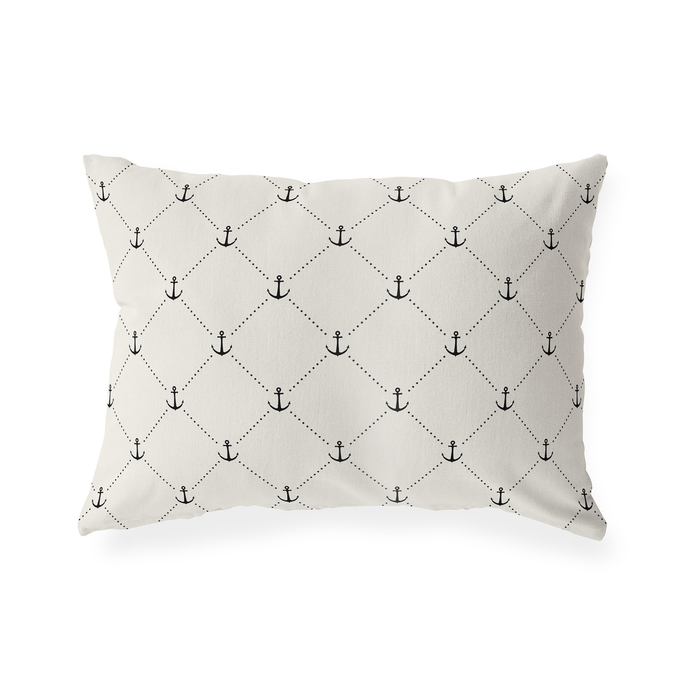 ANCHOR TRAIL IndoorOutdoor Lumbar Pillow By Kavka Designs   20X14