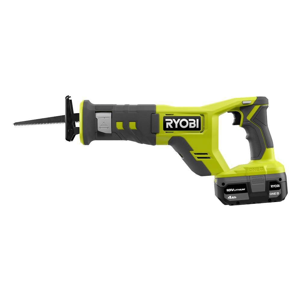 RYOBI ONE+ 18V Cordless Reciprocating Saw Kit with Battery and Charger w Multi-Purpose Reciprocating Saw Blade Set (35-Piece) PCL515K1-A233501