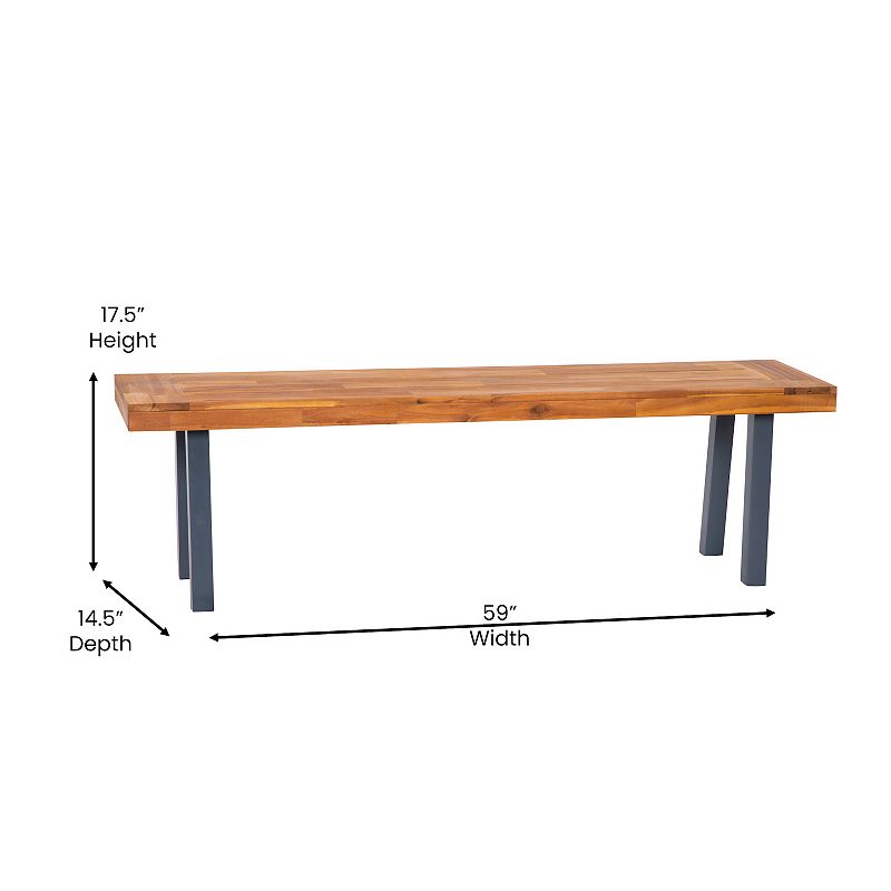 Flash Furniture Martindale Patio Dining Bench