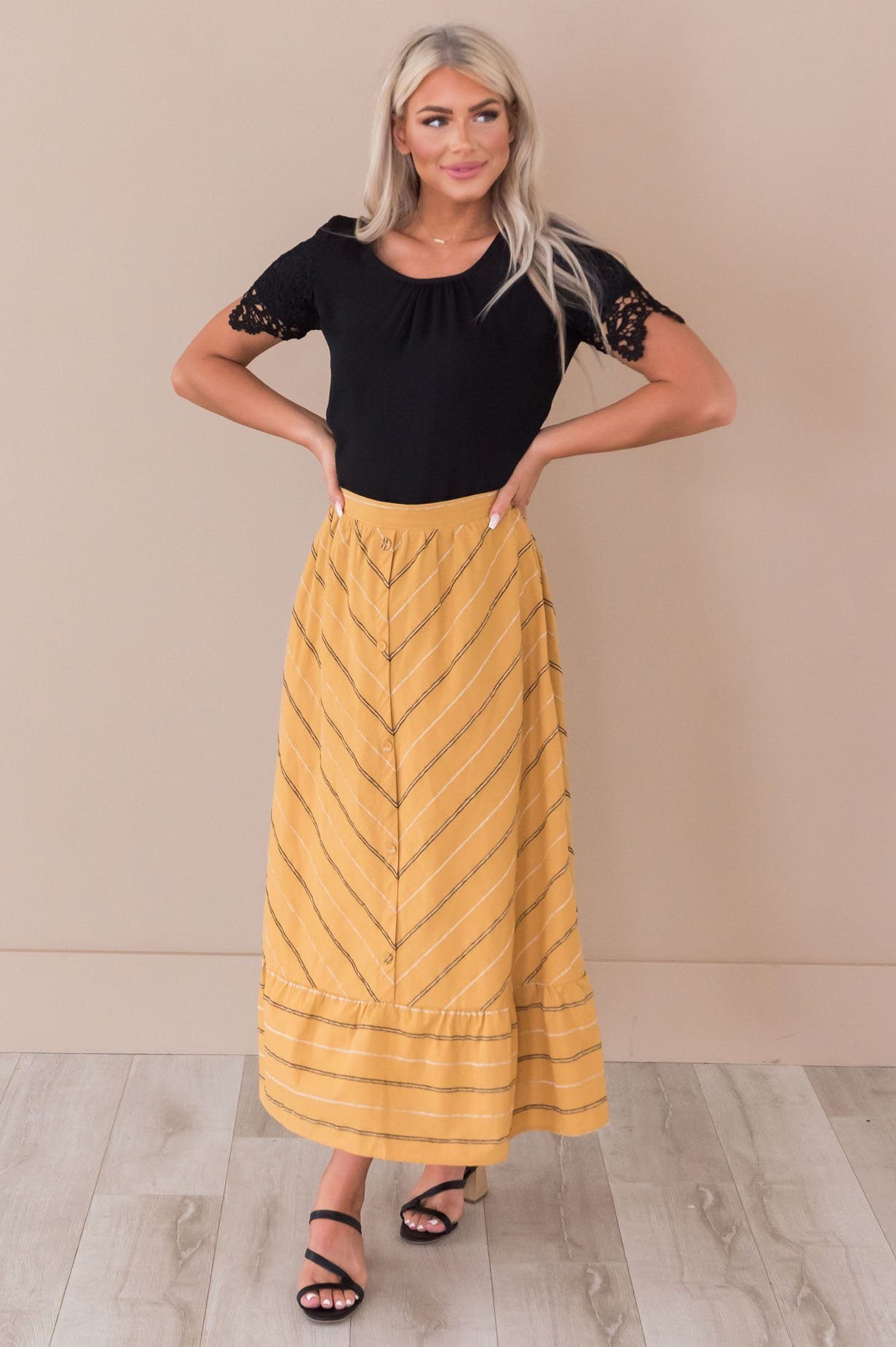 Striped Sweetie Modest Skirt