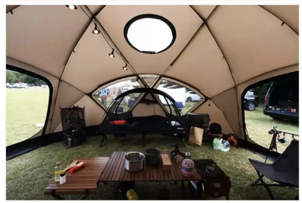 Double layer Quick opening Glamping Family Dome Camping Tent 5 Person Outdoor Beach Fishing Automatic Ball Tent