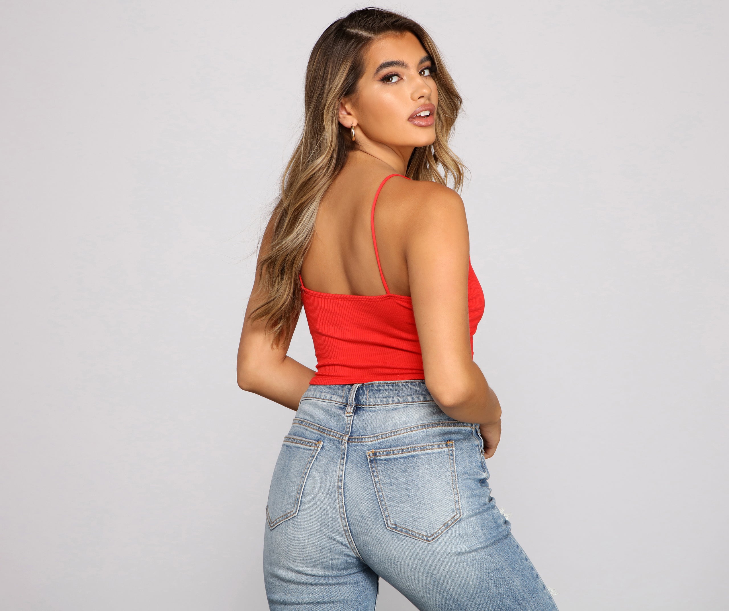 Basic Vibes Halter Crop Top