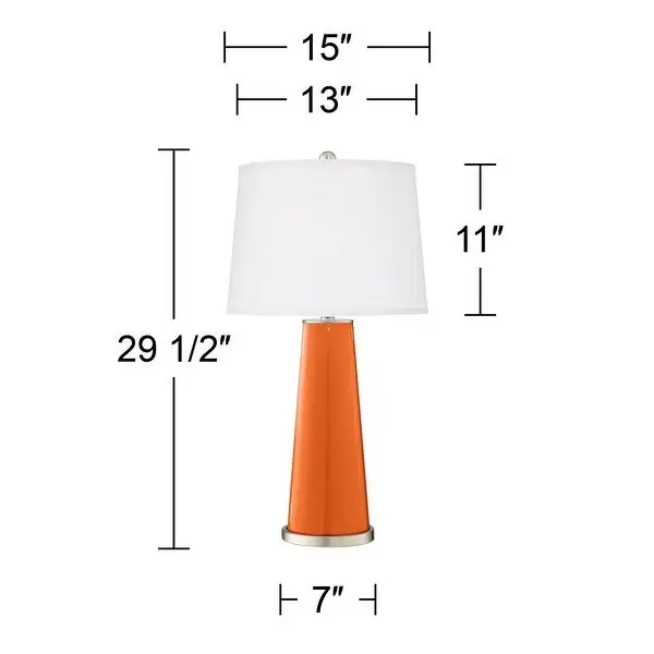 Set of 2 Modern Table Lamps Invigorate Orange Glass - 15