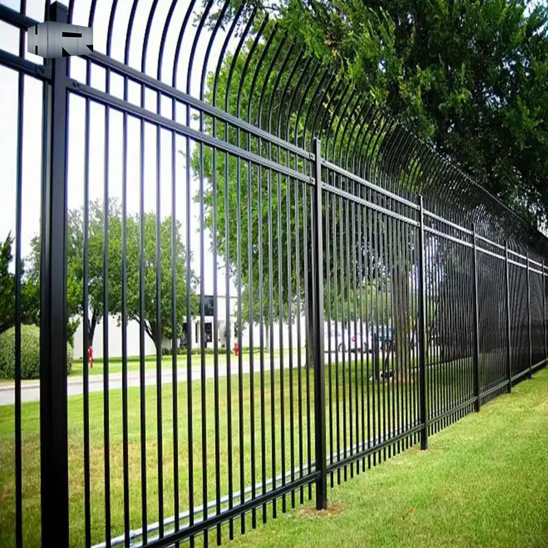 Factory Supply Palisade Security Fencing New Design Cheap Wrought Iron Fence Picket Steel Metal Palisade Garden Fence