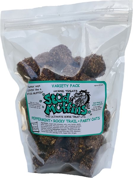 Stud Muffins Variety Pack Molasses， Cinnamon and Peppermint Horse Treats