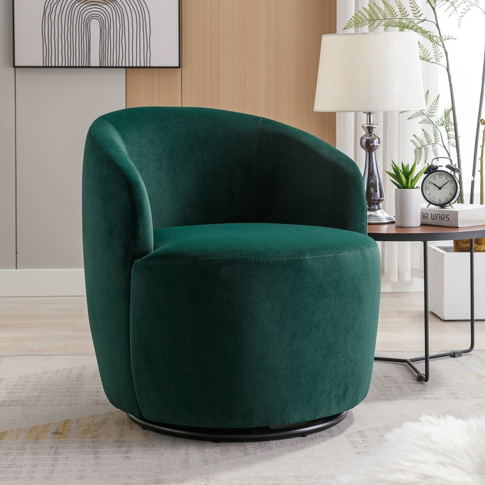 Swivel Chair for Living Room Bedroom  Corner Chairs for Small Space  Barrel Chair Round Accent Chair Armchair Club Arm Chairs