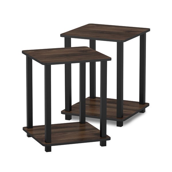 Porch and Den Rutherford Simplistic Square End Tables (Set of 2)