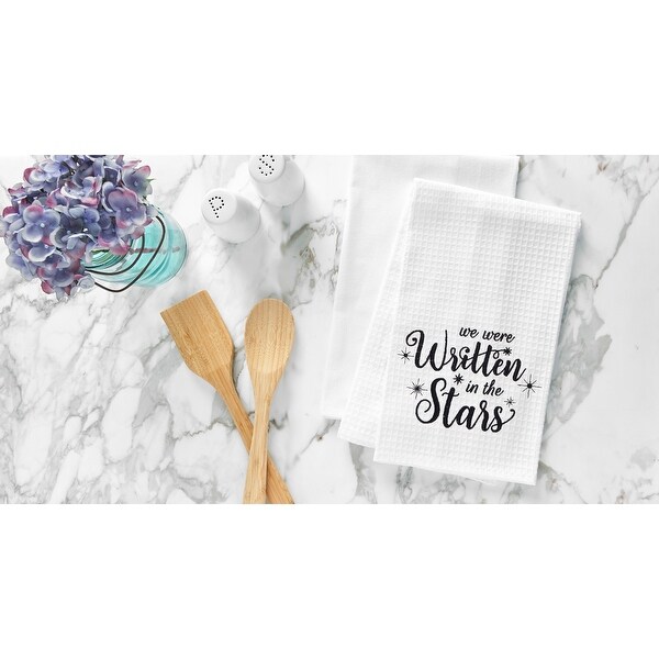 Written In The Star's Embroidered Waffle Weave Cotton Kitchen Towel