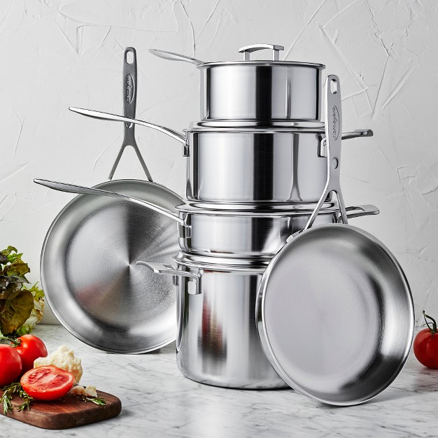 Demeyere Industry 5 ply 10 pc Stainless Steel Cookware Set