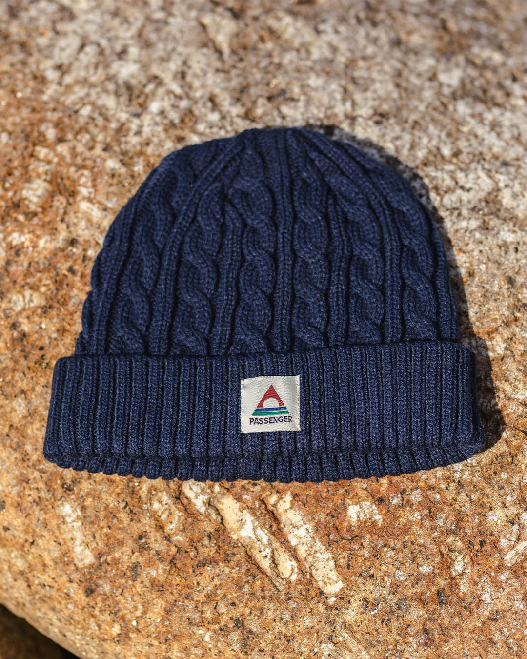 Fireside Cable Knit Beanie - Rich Navy