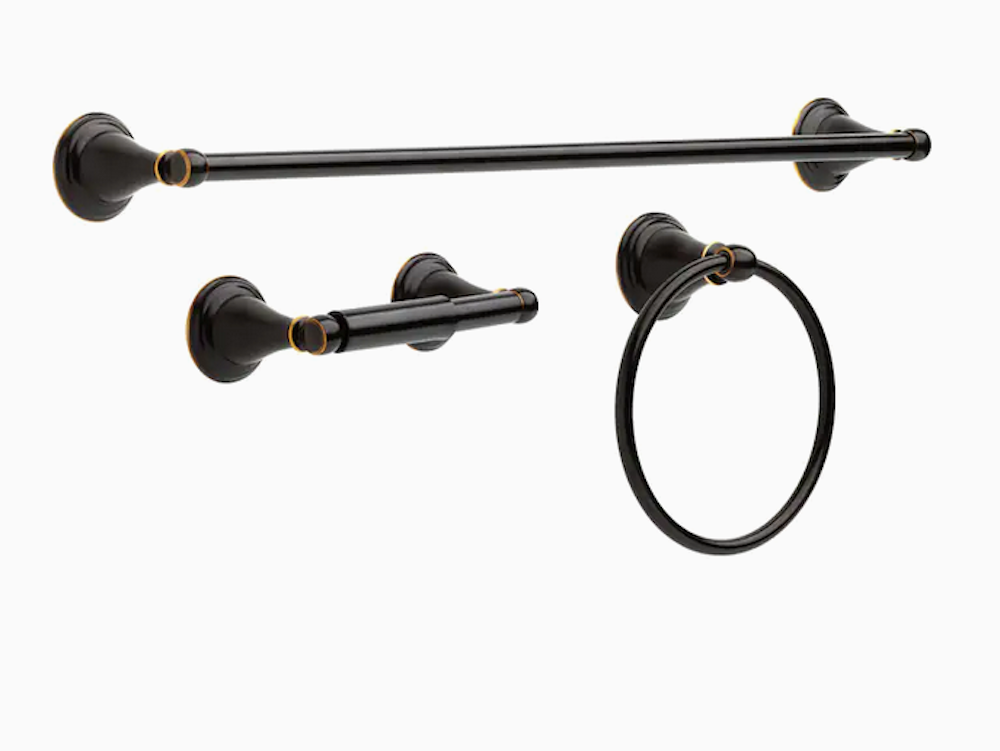 Delta WIN63-OB Windmere Bath 3 Piece Hardware Set Oil Rubbed Bronze Finish