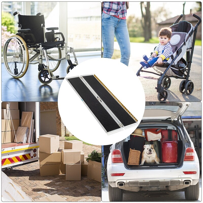 6ft Wheelchair Ramp Aluminum Folding Mobility Scooter   N/A